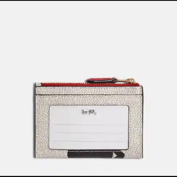 SOLD⛔️Authentic COACH Pebbled leather L.Edition Mickey Mouse zip card /ID/Key - Picture 8 of 9